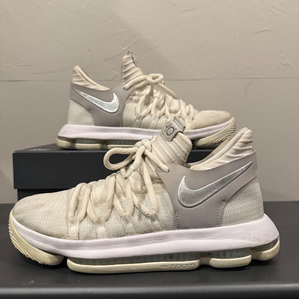 Nike KD‎ 9 Grey Silver Kevin Durant Basketball Shoes Sneakers Size 7Y